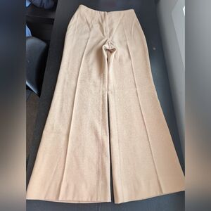 Vintage Tan High-Waisted Wool Blend Pants